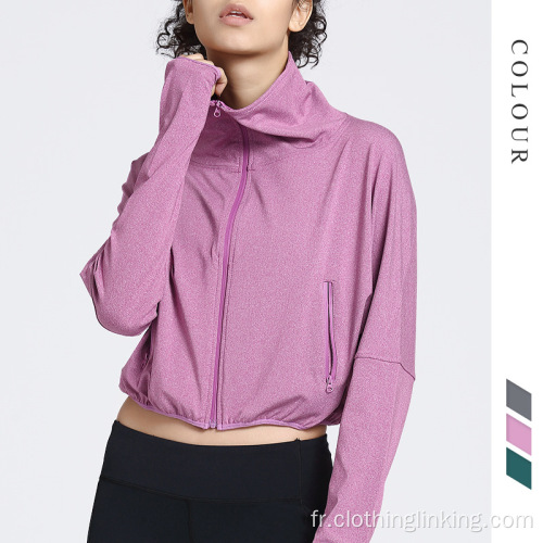 Sweat à capuche classique zippé pour femme